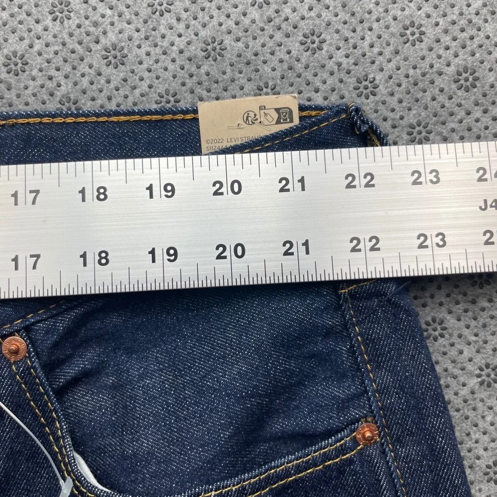 NEW‎ Levis 501 Original Mens Fly Button Big Jeans Indigo Blue Straight Leg 44x32